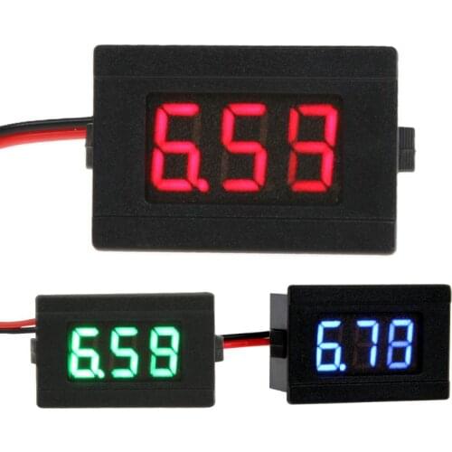 0.36inch LED Display Digital Voltmeter DC 4.5-30V Panel Amp Volt Display Two Line Volt Meter Digital Volt Meter for Home Use