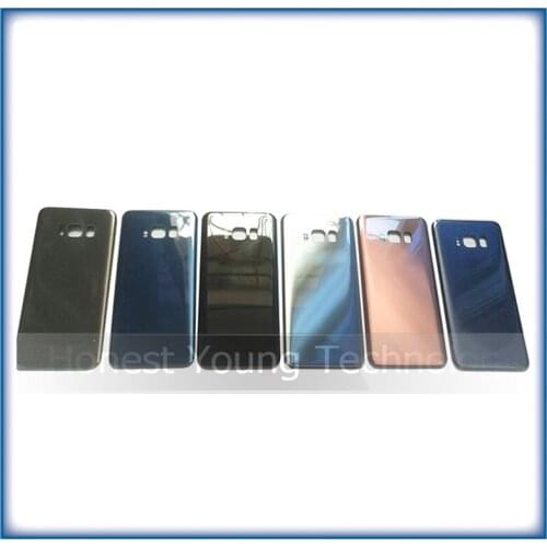 Ekvinor Battery Door Cover Housing for Samsung Galaxy S8 plus G950R G9550 G9500 Back Glass Cover Replacement with Sticker