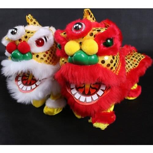Electric Plush Toy Lion Electric Zhaocai Lion Toys Childrens Gift Traditional Chinese toys Lighting Walking Sound Doll Models