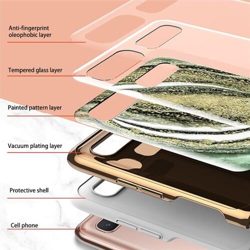 Electroplating Painted 9H tempered glass Phone Case All-inclusive Ultra-thin Cover for Samsung Galaxy Z Flip Phone