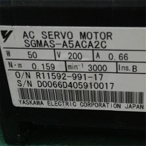 Used Tested Working SGMAS-A5ACA2C AC SERVO MOTOR