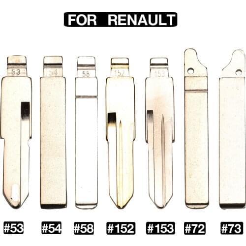 Kutery 10PCS For Renault Megan Dacia Clio Duster KD VAC102 VA2 HU83 #53 #54 #58 #72 #73 #152 #153 Remote Key Blade Blank