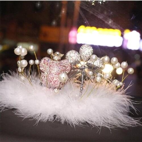Creative high-end handmase rhinestones cute violent bear air outlet vent tyure aroma clip home Car Interior decoration