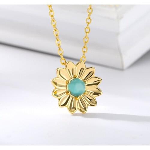 Minimalist Sunflower Necklace for Women Pendant Necklace collares Ketting Accessories Sunflower Necklace Party Jewelry Gift