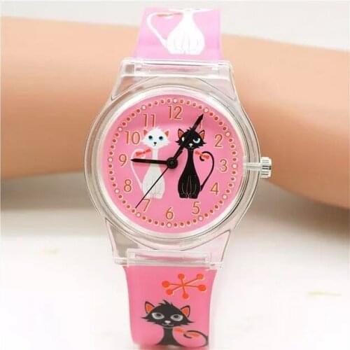 Fashion Silicone strap High Quality Classic Crystal Watch Cartoon Novelty Student/women Watch