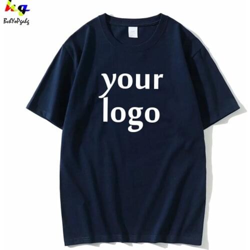 Custom logo pure cotton short-sleeved T-shirt DIY own logo/picture/text team name advertising men and women T-shirt