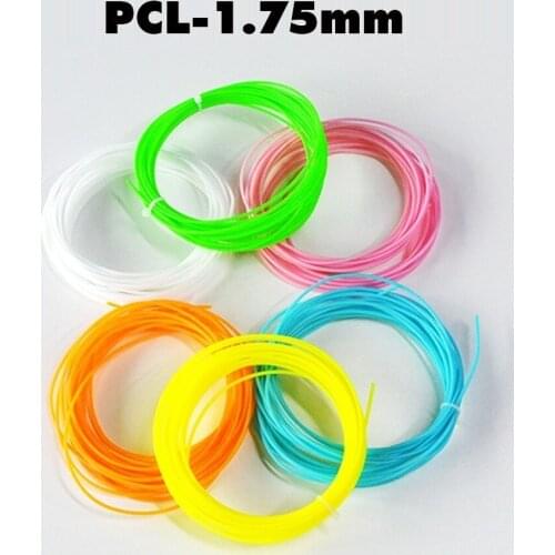 5m PCL 3D Pen Filament Random Color Filaments for SL-300A 3D Printing Pens No Bubble 1.75mm Consumable Material for Children