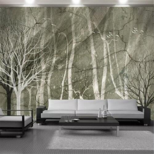 3d Landscape Wallcovering Wallpaper Retro Simple Forest Scenery Living Room Bedroom Background Wall Home Decor Mural Wallpapers