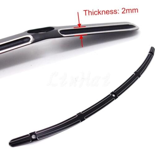 New Motorcycle Black Edge Cut Beveled Windshield Trim For Harley Touring FLHT FLHX 2014-2016