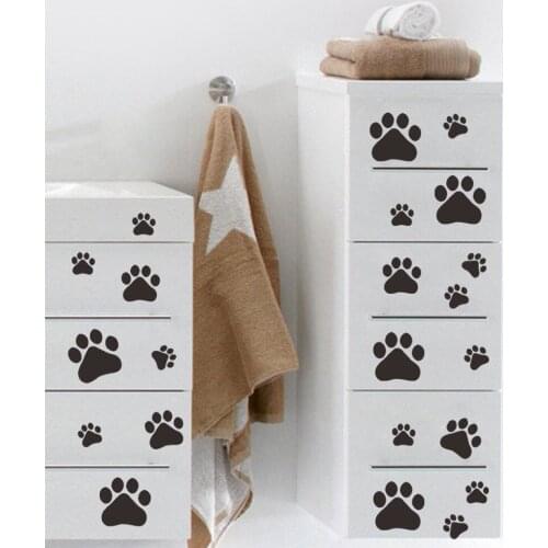 NEW Removable PAW PRINT STICKERS 22 Any Colour Car Wall Art Decal Graphics Cat Dogs Wall Sticker