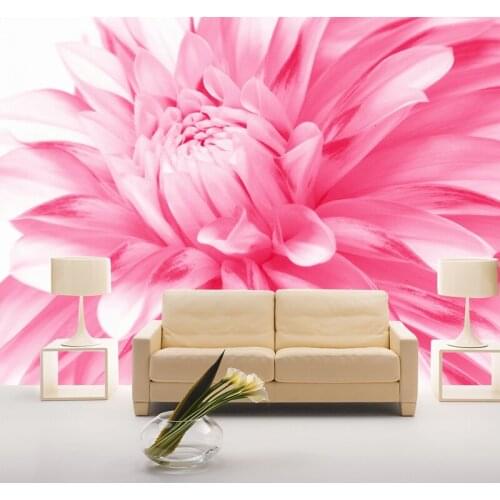Wholesale Pink flower mural 3d wall mural for bedroom living room 3d wall photo mural wall fresco 3d mural home decor