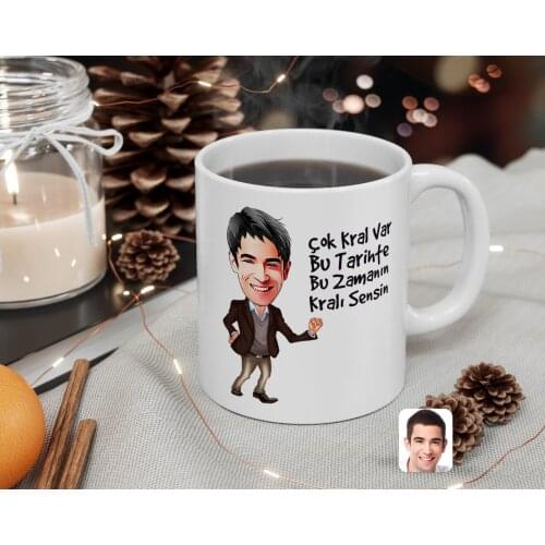 Personalized Men 'S Very Have King On That Date Caricature Of White Mug Bardak-2