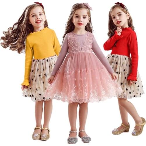 Baby Girls Dresses Long Sleeve Warm Children Clothing Princess Party Tutu Clothes Kids Dresses For Girls Autumn Wniter Dresses
