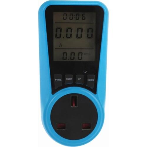 PMB05-UK Socket Digital Voltage Wattmeter Power Consumption Watt Energy Meter AC Electricity Analyzer Monitor UK