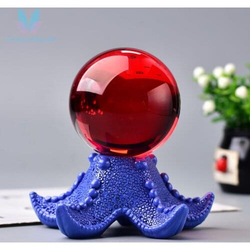Multi-colored Starfish Crystal Ball Stand Base Room Decor Decoration Holder