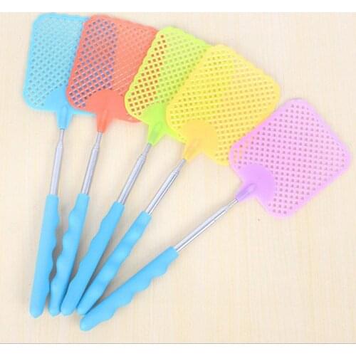 Handheld Fly Swatter Flyswatter with Stainless Steel Retractable Handle for Bug Flies Mosquito Killer Repellent Pest Control