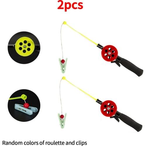 Shrimp Crab Fishing Rod Fishing Tackle Pole with Clip 33.5cm Winter Outdoor Ice for Outdoor Fishing Portable Accessories