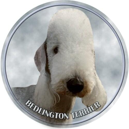 S40354# Various Sizes PVC Decal Bedlington Terrier Dog Car Sticker For Bumper Rear Window Laptop Refrigerator Toilet