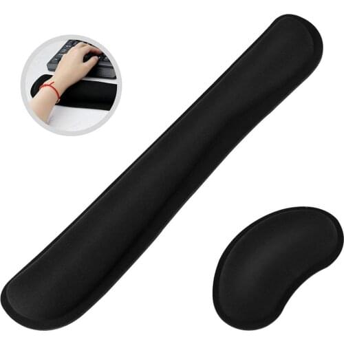 Widen Memory Foam Nonslip Mouse Pad Wrist Support Keyboard Wrist Rest Support For Office, Computer, Laptop & Mac & Comfortable
