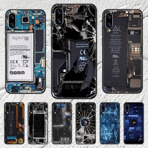 Chip Internal Board Phone case For Huawei Honor 6 7 8 9 10 10i 20 A C X Lite Pro Play black silicone waterproof luxury funda