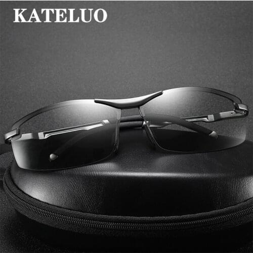 KATELUO 2020 Day Night Vision Goggles Mens Glasses for Driving Photochromic Lens Men Sunglasses Polarized UV400 Sun Glasses