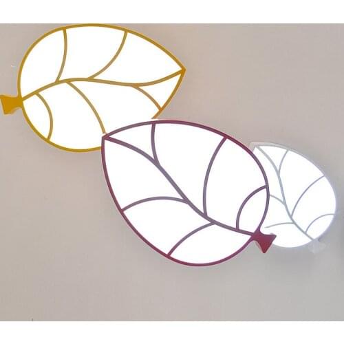 Modern Creative LED Leaf Ceiling Lamp Simple Acrylic Light Study Childrens Room Bedroom Lighting Fixture Christmas Gift CL169