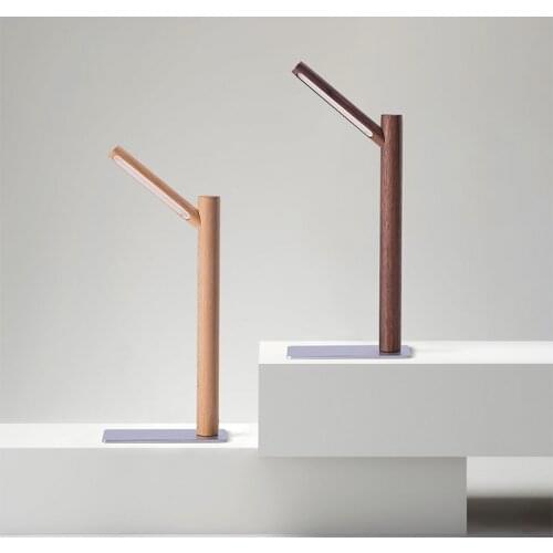 LED wooden table lamp Nordic Creative branch structure reading light 360° adjustable table light USB rechargeable desk lamp