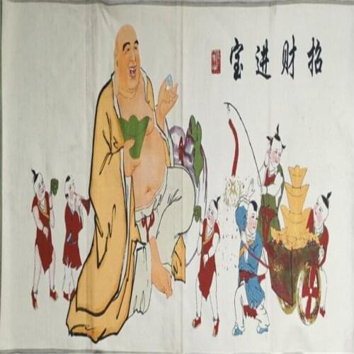 Thangka (Attracting Wealth) living room study decoration embroidery