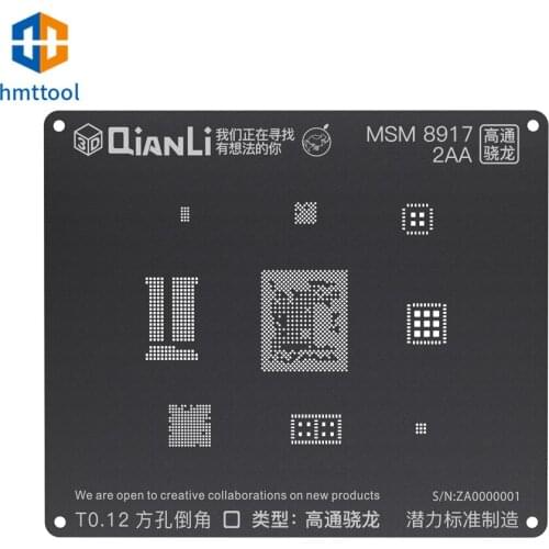 QIANLI 3D BGA STENCIL Steel Mesh For Android Qualcomm EMMC MTK SDM MSM Tin Planting Location Black Mesh Template Net