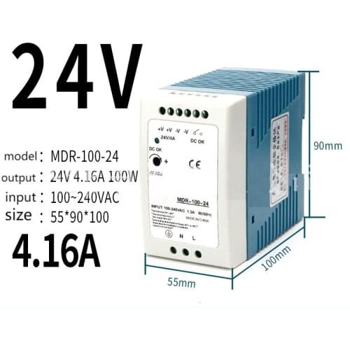 SUSWE Ultra thin rail switching power supply ndr-240 / 120 / 75 / 60w-24v12v power supply mdr-20 / 100