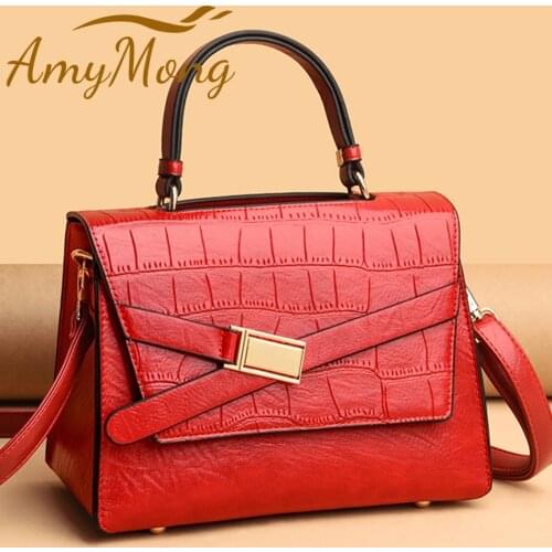 Large Capacity Leather Handbags Purses Fashion Stone Pattern Shoulder Crossbody Bag for Women Ladies Top-handle Bag Casual Totes