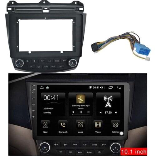 10.1 Inch Car Radio Fascia Stereo Panel Dash Car DVD Frame and Wire Harness for Honda Accord 7Th 2003-2007