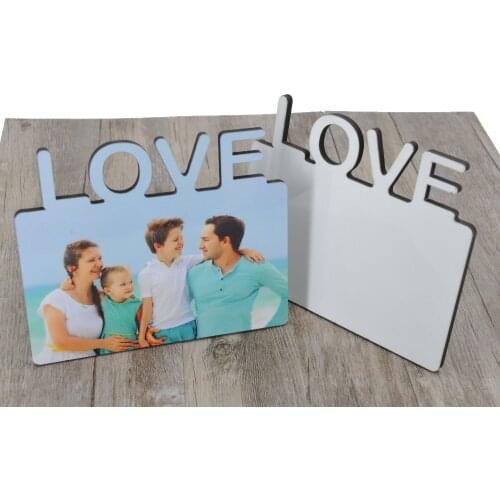 10 pcs/lot sublimation blank DIY Wooden photo frames love MDF frame photo gift painting print decorative unframed panels