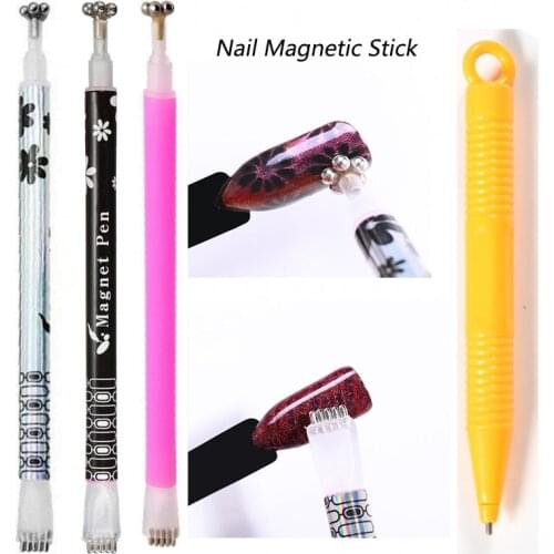 1Pc-5D cat magnetic/ Nail Magnetic Stick Nail Gel Polish Varnish Tools Flower/ Line Strip Cat Eyes Effect Strong Magnet