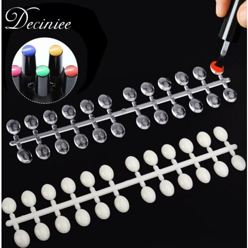 24pcs False Nail Swatch Palette Nail Polish Practice Display Art Tips Nail Sample Show Practice Display Showing Card Nail Art