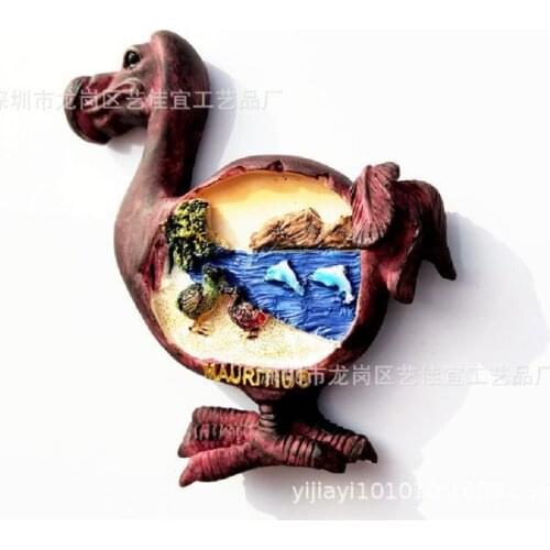 3D Mauritius Tourist Fridge Magnet Home Decor Accessories Raphus Cucullatus Dodo Refrigerator Magnets Souvenir Magnet Sticker