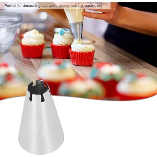 5pcs Stainless Steel Nozzle Open Star Tip Pastry Cookies Tools Icing Piping Nozzles Cake Decorating Cupcake Creates Drop Flower