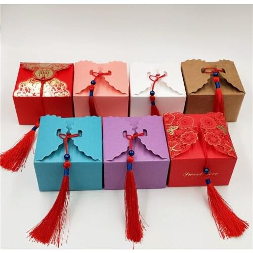 9x9x6cm Colorful Wedding Favors And Gifts Box Paper Party Supplies Decorations Lovely Boxes Paper Boxes Cases Favor 10Pcs/Lot