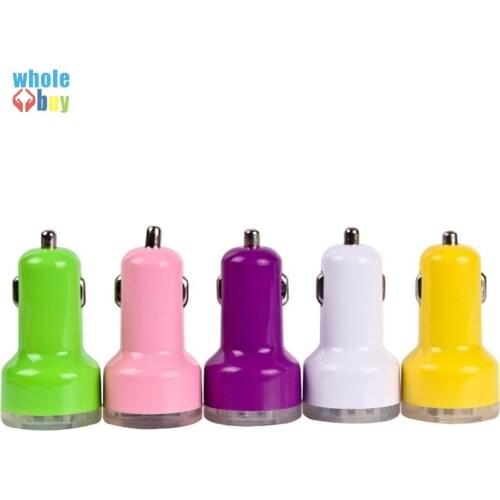 2 Port 2.1A + 1A Nipple Fat Dual USB Car Charger Adapter for Apple iPad mini iPhone Samsung galaxy HTC 300pcs/lot