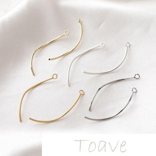 14K Gold Wrapped Elegant Rotating Twisted Rod Pendant diy Handmade Earring Material Accessories