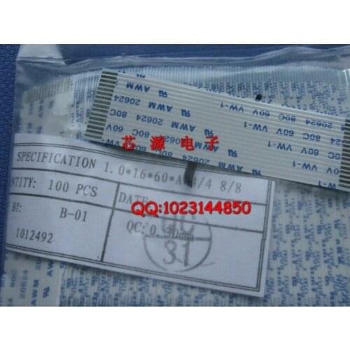 FFC 1.0pitch 16pin 60mm long type A Flexible Flat Cable For TTL LCD DVD Computer Printer AWM 80C 60V VW-1