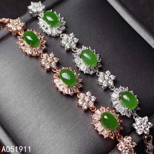 KJJEAXCMY fine jewelry natural Jasper 925 sterling silver new women hand bracelet support test popular