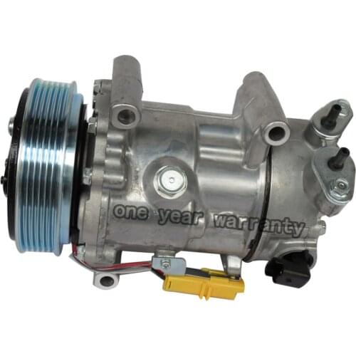 SD6C12 AC Compressor For Peugeot 207 208 307 308 Partner Citroen C3 9670318880 9659875780 9678656080, 9651910980 9671216280