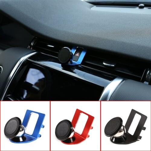 Black Aluminum Alloy Car Air Outlet Mobile Phone Holder GPS Navigation Bracket For Land Rover Discovery Sport 2020 Accessories