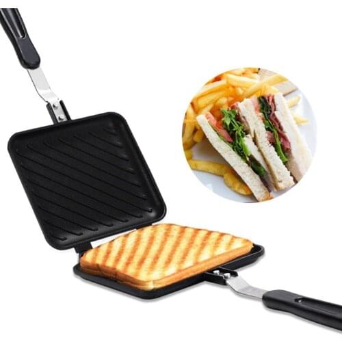 Kitchen Non-Stick Sandwich Maker Bread Toast Fast Heating Toaster Waffle Pancake Baking Mold Grill Frying Pan Breakfast Machine