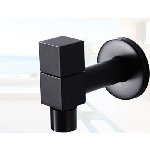 Brass Antique Black Outside Tap Washing Machine Faucet Toilet Bibcocks Tap Decorative Outdoor Garden Faucet