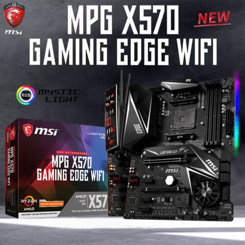 MSI MPG X570 GAMING EDGE WIFI ATX AMD X570 DDR4 4400(OC) MHz,M.2,SATA 6Gbps,USB3.2,128G,best can support R9 CPU Socket AM4