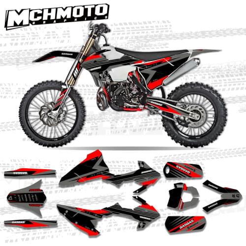 MCHMFG for Custom Team Graphics Backgrounds Decals Stickers Kit For GASGAS EC 2018 2019 2020 Decals Stickers
