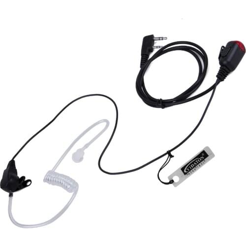 For Baofeng uv5r 888s New 2PIN Earpiece Mic PTT Covert Acoustic Tube Headset for Retevis Wouxun Walkie Talkie Earphone Headset