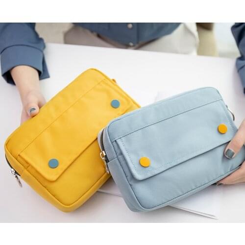 Solid Print ECO Zipper Pencil Bag For School Stationery Bag